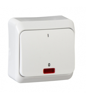 Prima Łącznik 2-biegunowy z podświetleniem biały Schneider WDE001021