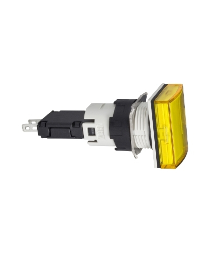 Harmony XB6 Kompletny wskaźnik świetlny, Żółty, LED, Prostokątny, 12...24 V AC/DC, 16 mm, Plastikowy, XB6DV5BB Schneider Electri