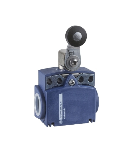 OsiSense XC Łącznik krańcowy dźwignia z rolką termoplastyczną, 1NC+1NO, dławik M16x1.5, XCKT2118P16 Schneider Electric