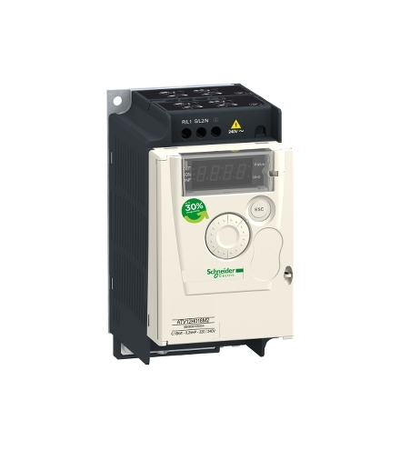 Przemiennik częstotliwości ATV12 1 fazowe 100/120VAC 50/60Hz 0.37kW 2.4A IP20, ATV12H037F1 Schneider Electric