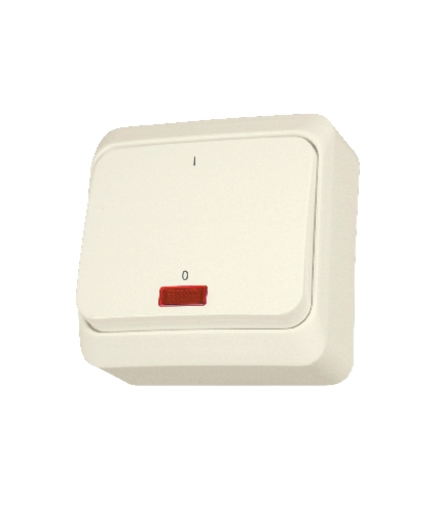 Prima Łącznik 2-biegunowy z podświetleniem beż Schneider WDE001121