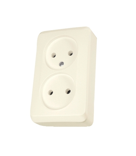 Prima Gniazdo podwójne 2P beż Schneider WDE001140