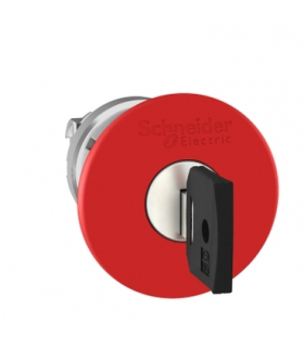 Harmony XB4 Głowka przycisku awaryjnego z kluczem NR455 Ø40 czerwona metalowa, ZB4BS944 Schneider Electric