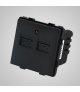 Gniazdo z 2 złączami USB, czarne - Touchme