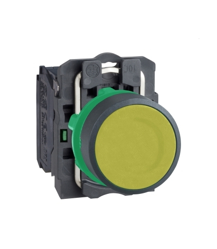 Harmony XB5 Przycisk płaski żółty, plastikowy, XB5AA51 Schneider Electric