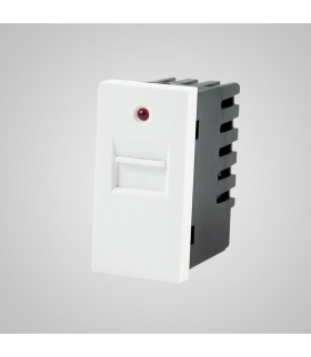 Moduł 1/2, gniazdo USB, białe - Touchme