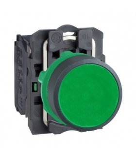 Harmony XB5 Przycisk płaski zielony, plastikowy, XB5AA31 Schneider Electric