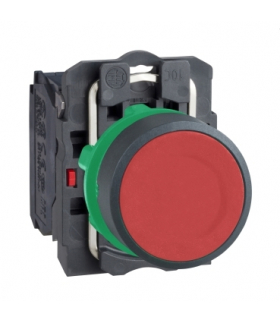 Harmony XB5 Przycisk płaski czerwony, plastikowy, XB5AA42 Schneider Electric