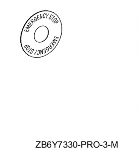 Harmony XB6 Etykieta do przycisku bezpieczeństwa Ø45, żółta, ZB6Y7330 Schneider Electric