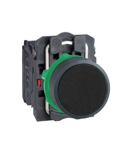 Harmony XB5 Przycisk płaski czarny z samoczynnym powrotem bez oznaczenia, plastikowy, XB5AA25 Schneider Electric