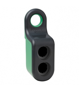 Puste kaseta podręczne do użytku mobilnego, plastikowe, zielone, 2 wycięcia, ZBRM22 Schneider Electric