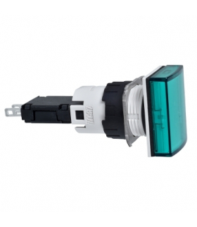 Harmony XB6 Kompletny wskaźnik świetlny, Zielony, LED, Prostokątny, 12...24 V AC/DC, 16 mm, Plastik, XB6DV3BB Schneider Electric