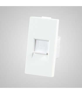 Moduł 1/2, gniazdo komputerowe RJ45, białe - Touchme