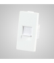 Moduł 1/2, gniazdo komputerowe RJ45, białe - Touchme
