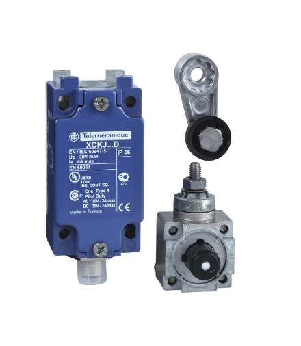 OsiSense XC Łącznik krańcowy dźwignia z rolką termoplatyczną 1NC+1NO konektor M12, XCKJ10511D Schneider Electric