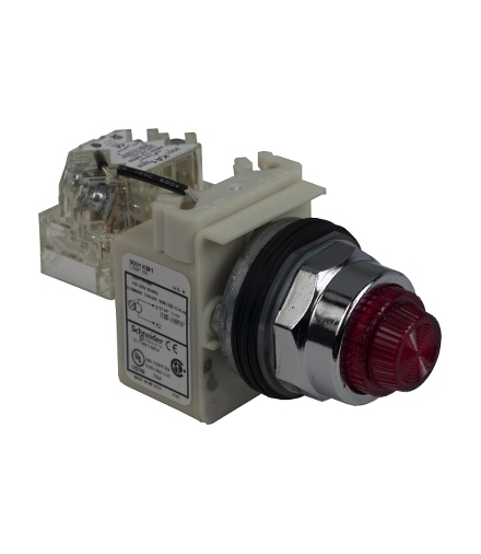 Harmony 9001K Lampka podświetlająca typu PUSH/TEST, szklana kolorowa nasadka, 9001KT1R31 Schneider Electric