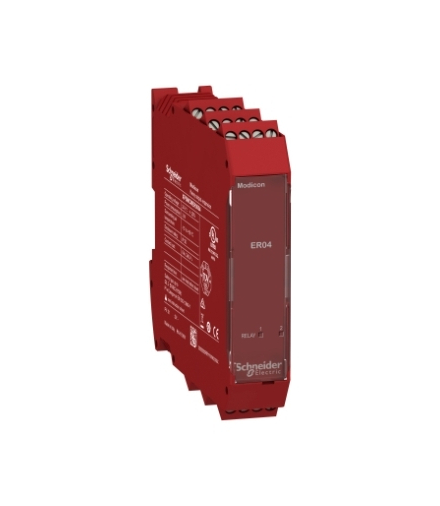 Moduł rozszerzeń 4 wyjścia przekaźnikowe zaciski śrubowe, XPSMCMER0004 Schneider Electric