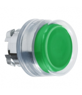 Harmony XB4 Główka przycisku okapturzonego wystającego z samoczynnym powrotem zielona metalowa, ZB4BP3 Schneider Electric