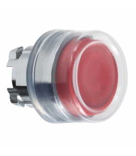 Harmony XB4 Główka przycisku okapturzonego wystającego z samoczynnym powrotem czerwona metalowa, ZB4BP4 Schneider Electric