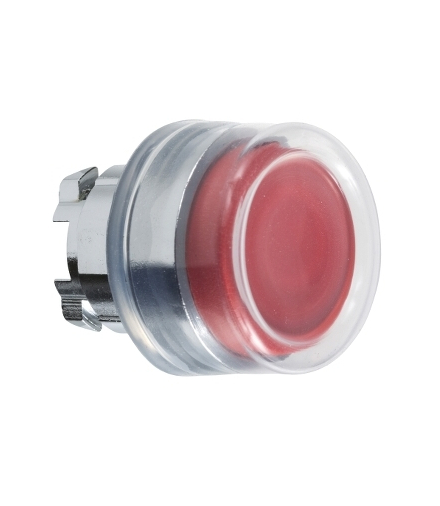 Harmony XB4 Główka przycisku okapturzonego wystającego z samoczynnym powrotem czerwona metalowa, ZB4BP4 Schneider Electric