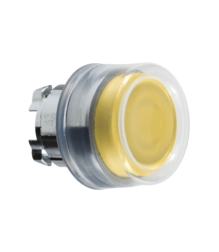 Harmony XB4 Główka przycisku okapturzonego wystającego z samoczynnym powrotem żółta metalowa, ZB4BP5 Schneider Electric