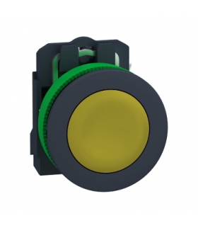 Harmony XB5 Przycisk zlicowany plastik zółty Ø30 samoczynny powrót nieoznaczony 1 NO, XB5FA51 Schneider Electric