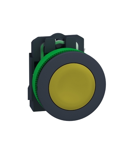 Harmony XB5 Przycisk zlicowany plastik zółty Ø30 samoczynny powrót nieoznaczony 1 NO, XB5FA51 Schneider Electric