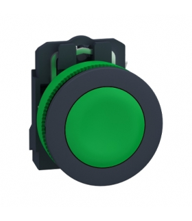 Harmony XB5 Przycisk zlicowany plastik zielony Ø30 samoczynny powrót nieoznaczony 1 NO, XB5FA31 Schneider Electric
