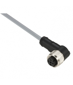 Akcesoria do okablowania Konektor wstępnie okablowany XZ kątowy żeński M12 4 piny przewód PVC 10m, XZCPV1241L10 Schneider Electr
