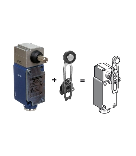 OsiSense XC Łącznik krańcowy XC2 J, z rolką z ramieniem, 1 Z/O, XC2JC10131 Schneider Electric