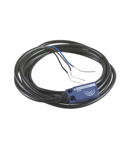 OsiSense XS Czujnik indukcyjny płaski z wyjściem PNP 1NC, 12/24V DC, kabel 2m, XS7F1A1PBL2 Schneider Electric