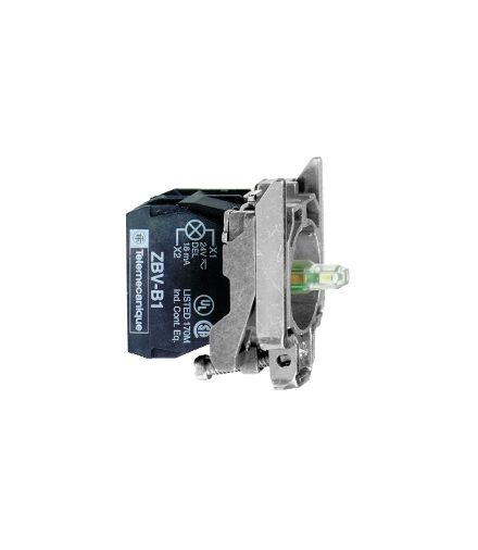 Harmony XB4 Korpus przycisku z elementem świetlnym niebieski LED 110/120V 1NO+1NC metalowy, ZB4BW0G65 Schneider Electric