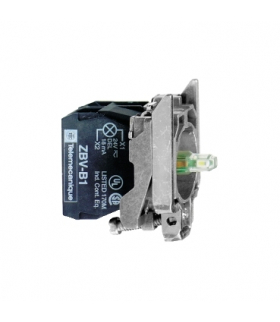 Harmony XB4 Korpus przycisku LED 110/120V czerwony metalowy, styk 1NO + 1NC, ZB4BW0G45 Schneider Electric