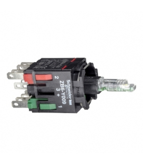 Harmony XB6 Zestaw świetlny czerwony, zintegrowany LED, 1NO+1NC, 12…24V, ZB6ZB45B Schneider Electric