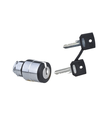 Harmony XB4 Główka przełącznika 3 pozycyjnego z kluczem, samoczynnym powrotem, czarny metalowy, ZB4BG1 Schneider Electric