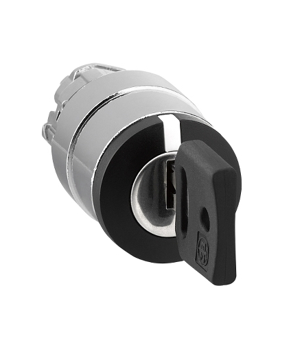 Harmony XB4 Główka przełącznika 3 pozycyjnego z kluczem 455 z samopowrotem czarna metalowa, ZB4BG7 Schneider Electric