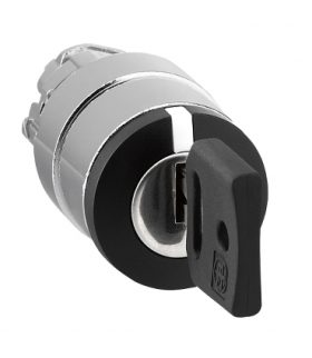 Harmony XB4 Główka przełącznika 3 pozycyjnego z kluczem 455 z samopowrotem czarny metalowy, ZB4BG8 Schneider Electric