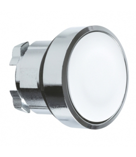 Harmony XB4 Główka przycisku płaskiego metalowego, biała bez oznaczenia, ZB4BA1 Schneider Electric