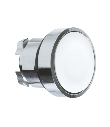 Harmony XB4 Główka przycisku płaskiego metalowego, biała bez oznaczenia, ZB4BA1 Schneider Electric