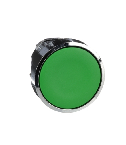 Harmony XB4 Główka przycisku płaskiego metalowego, zielona bez oznaczenia, ZB4BA3 Schneider Electric