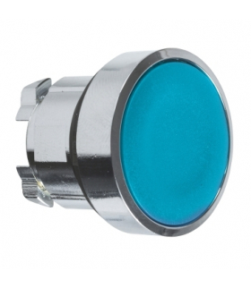 Harmony XB4 Główka przycisku płaskiego metalowego, niebieska bez oznaczenia, ZB4BA6 Schneider Electric