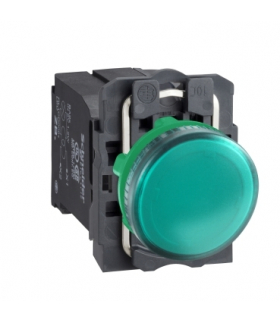 Harmony XB5 Lampka sygnalizacyjna zielona żarówka 220/240V plastikowa typowa, XB5AV43 Schneider Electric