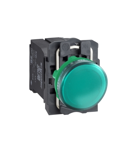 Harmony XB5 Lampka sygnalizacyjna zielona żarówka 220/240V plastikowa typowa, XB5AV43 Schneider Electric