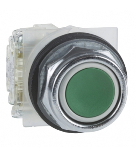 Harmony 9001K Przycisk kryty Ø30 zielony 2 pozycyjny samopowrotny 1 NO metalowy ośmiokątny, 9001KR1GH5 Schneider Electric