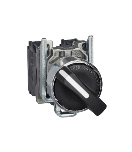 Harmony XB4 Przełącznik 3 pozycje czarny kluczem 455 z powrotem do środka, XB4BD53EX Schneider Electric