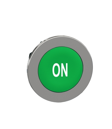 Płaski Zielony Caps Przycisk Głow. On, ZB4FA341 Schneider Electric