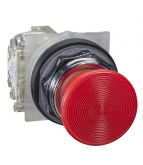 Harmony 9001K Przycisk grzybkowy Ø40 czerwony 2 pozycyjny wkręcany napęd metalowy 1NO + 1NC, 9001KR9R94H13 Schneider Electric