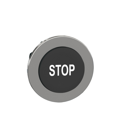 Płaski Czarny Przycisk Głow. Biały Stop, ZB4FL234 Schneider Electric
