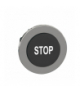 Płaski Czarny Przycisk Głow. Biały Stop, ZB4FL234 Schneider Electric