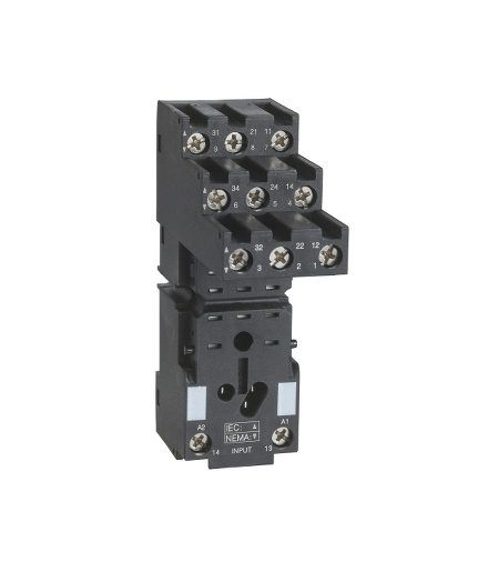 Zelio Relay Gniazdo RXZ do przekaźnika RXM3, 3C/O 12A, 250V, RXZE2S111M Schneider Electric